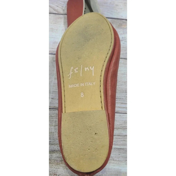 French Sole FS/NY Women's Size 8 Shoes Pull On Flats Cream Red Slip on Career - Picture 5 of 9
